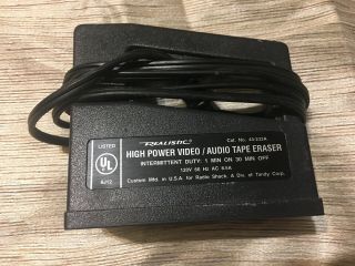 High Power Video/audio Tape Eraser Radio Shack Realistic 44 - 233a.  Vintage 1994.