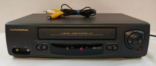Curtis Mathes 4 - Head Video System Hq Vhs Video Cassette Recorder Cmv - 41001 Cable