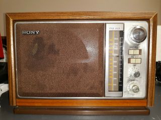 1980s Sony Am Fm Table Radio Model Icf - 9740w Great
