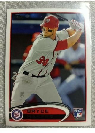 2012 Topps Baseball Bryce Harper Ssp Variation Rookie Card 661a Rare $$$