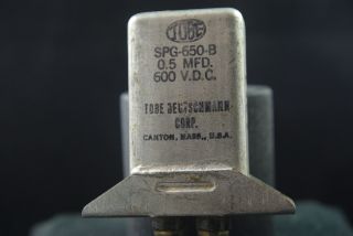 Tobe Nos.  5 Uf 600 Vdc Oil Can Filter Capacitor