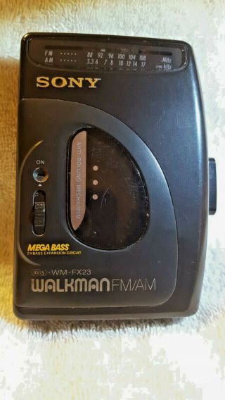 Sony Am/fm Cassette Walkman Wm - Fx23 Mega Bass,