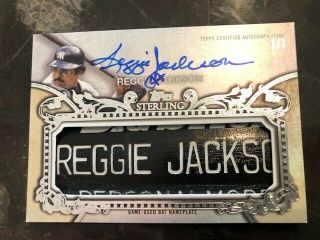 2020 Topps Sterling Reggie Jackson Game Bat Barrel Autograph Auto 1/1