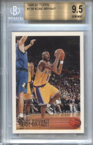 Kobe Bryant Bgs 9.  5 1996 - 97 Topps Basketball 138 Rookie Rc Lakers Hof 2296