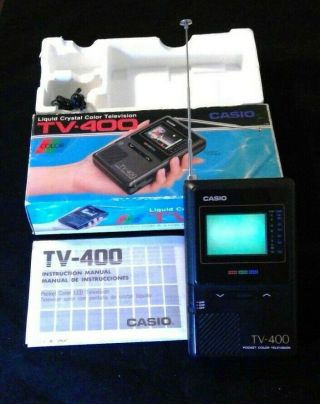 Casio Liquid Crystal Color Tv - 400 Tv Box Earplug & Booklet (no Adapter)