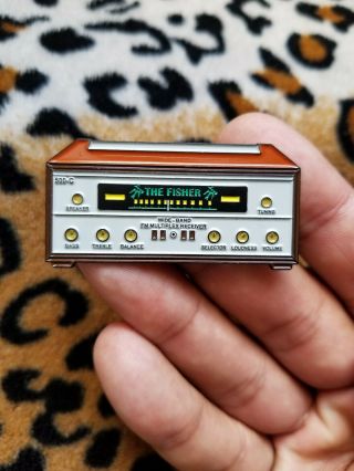 Limited Fisher 500c Pin Badge Vintage Receiver 400 800 (silverfaced)
