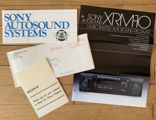 1983 Sony Car Stereo Full Line Brochure Vintage Audio Hifi Xr - 75 Amps Xrm - 10