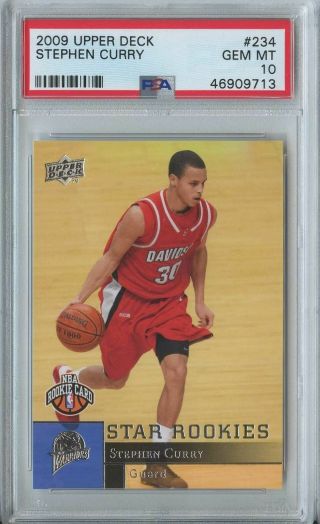 Stephen Curry 2009 10 Ud Upper Deck Basketball 234 Warriors Rc Rookie Psa 10