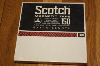 Scotch Magnetic Tape Reel To Reel - 7” 150 Extra Length - Old Stock