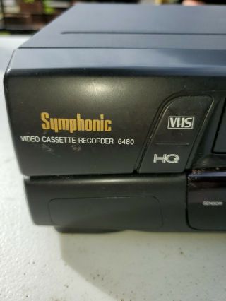 Symphonic Video Cassette Recorder 6480 VCR No Remote 2
