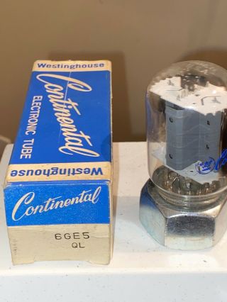 True Nos Westinghouse Continental 6ge5 Vacuum Tube Radio,  Power Amplifier