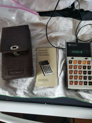 Vintage Rockwell 63r Scientific Calculator In Case