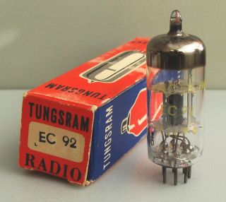 1 X Tungsram Ec92 (6ab4) Tube,  Nib,  (from Siemens & Halske)