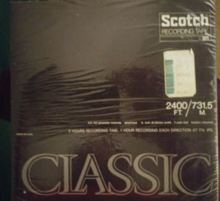 Scotch 3m Classic 7 - Inch Reel To Reel Recording Tape 1/4 " 2400 Ft