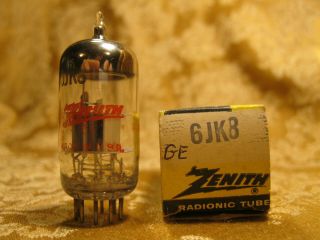 Vintage Single Nos Nib Zenith Ge 6jk8 Vacuum Tube Bitmatic