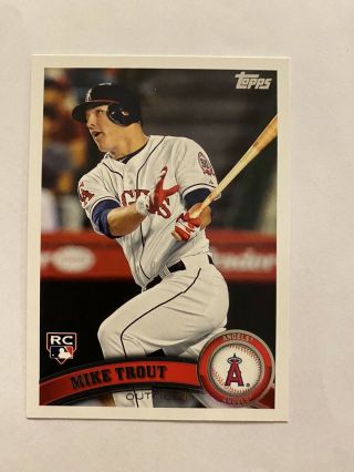 2011 Mike Trout Topps Update Us175 Rookie