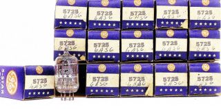 15 (3 Sleeves) Of N.  O.  S Vintage 1956 Ge 5 Star 5725/6as6 Tubes W/matching Codes