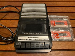 Vintage Panasonic Slim Line Portable Cassette Tape Recorder