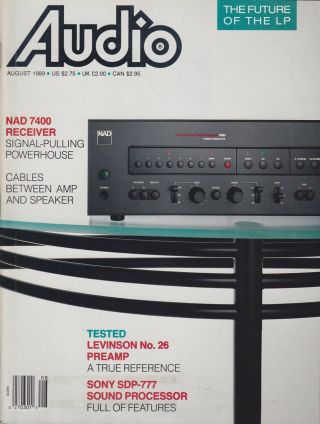 Audio Mag Aug 1989 Mark Levinson No.  26,  Sumo Athena,  Sony Sdp - 777es,  Nad 7400
