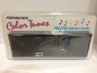 Vintage 80s 1986 Soundesign Color Tunes Am/fm Portable Radio Retro 2323ccl