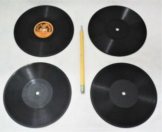 Rare Vintage Group Little Wonder Phonograph Gramophone 78 Rpm Records Toy Size