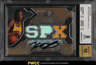 2007 Spx Basketball Kevin Durant Rookie Rc Patch Auto /299 101 Bgs 8 Nm - Mt