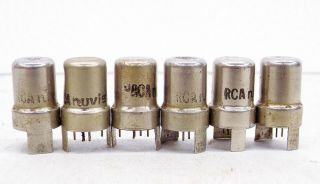 A Group Of 6 Vintage Rca 6cw4 Nuvistor Tubes. .  One Money