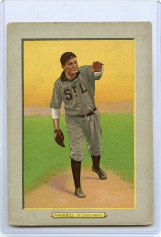 1910 Turkey Red 39 Rube Waddell Baseball Card,  St.  Louis Browns,  Very Rare