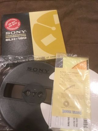 Sony Slh - 180 Reel To Reel 1/4” Recording Tape 7” 1800’ With Inserts