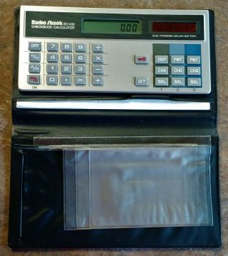 Radio Shack Ec - 430 Dual Powered Solar Battery Checkbook Calculator