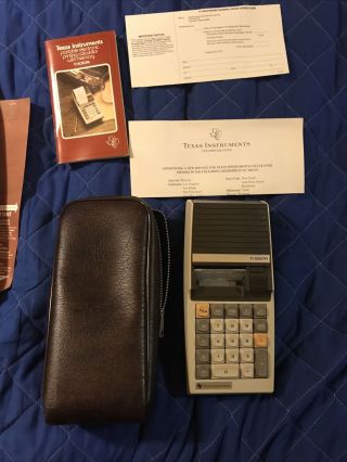 Vtg Texas Instruments Ti - 5050m Portable Electronic Printing Calculator Manuals