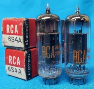 2 - Rca 6s4a Vacuum Tubes Nos/nib Amplitrex Matched Pair