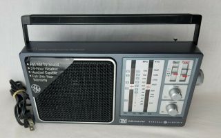Vintage Ge General Electric 4 Band Receiver Tv/wb/am/fm Radio Tv Sound 7 - 2945a
