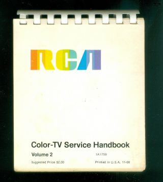1968 Rca Color Tv Service Handbook