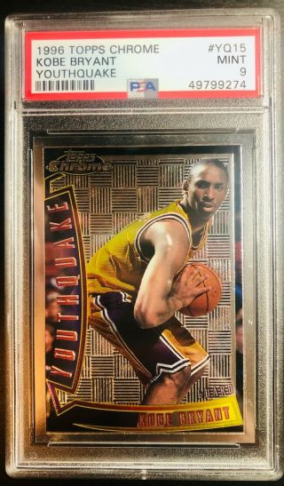 1996 - 97 Topps Chrome Kobe Bryant Rc Youthquake - Lakers - Psa 9