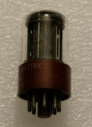 Vintage General Electric Ge 5691 Red Base Vacuum Tube (one) -
