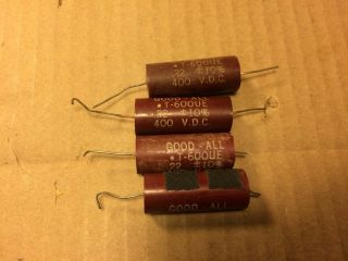 4 Vintage Good - All.  22 Uf 400v Capacitor 600ue Tone Caps Test Good (qty Avail)
