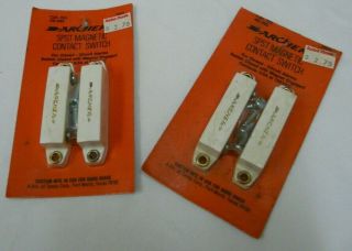 Vintage Nip Archer Spst Magnetic Contact Switch Radio Shack 49 - 495 Set Of 2