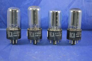(1) Strong Testing Quad Of Rca 5y3 Rectifier Vacuum Tubes