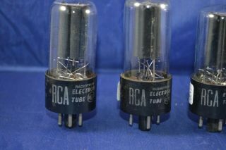 (1) Strong Testing Quad Of RCA 5Y3 Rectifier Vacuum Tubes 2