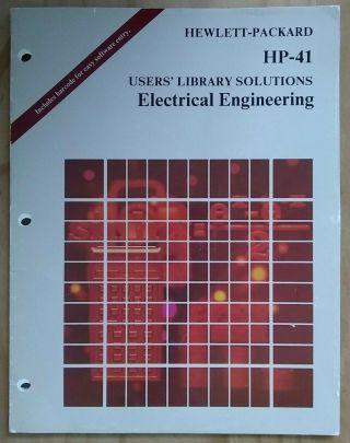 Hewlett Packard Hp - 41 Users Library Solutions For Electrical Engineering
