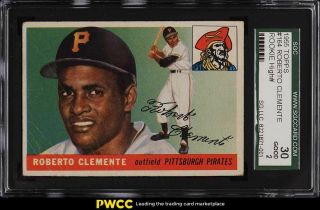 1955 Topps Roberto Clemente Rookie Rc 164 Sgc 2 Gd