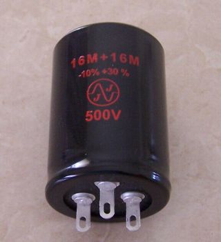 Jj Dual Section Capacitor 16,  16uf 500 Volts