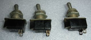 3 X Vintage On / Off Vintage Cutler - Hammer Panel Mount Toggle Switches
