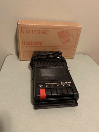 Vintage Califone 1300av Portable Cassette Tape Recorder Deck