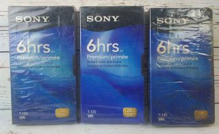 Sony Vhs Blank Tapes T - 120 6 Hour