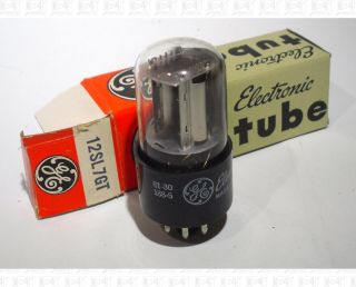 General Electric Ge 12sl7gt 12sl7 Vacuum Tube Nos Silver Plates White Label,  Box
