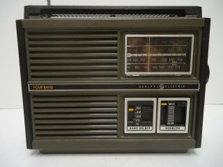 Vintage Ge Am Fm Air Ps 4 Band Portable Radio 7 - 2918a