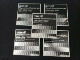 5 Maxell E35 - 7 Low Noise Sound Recording Tape Reel 7 " 1800 Diana Ross,  Beachboys