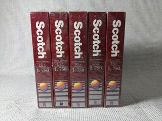 5 Pack Scotch Eg,  L 750 Blank Betamax Tapes